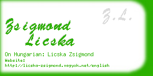 zsigmond licska business card